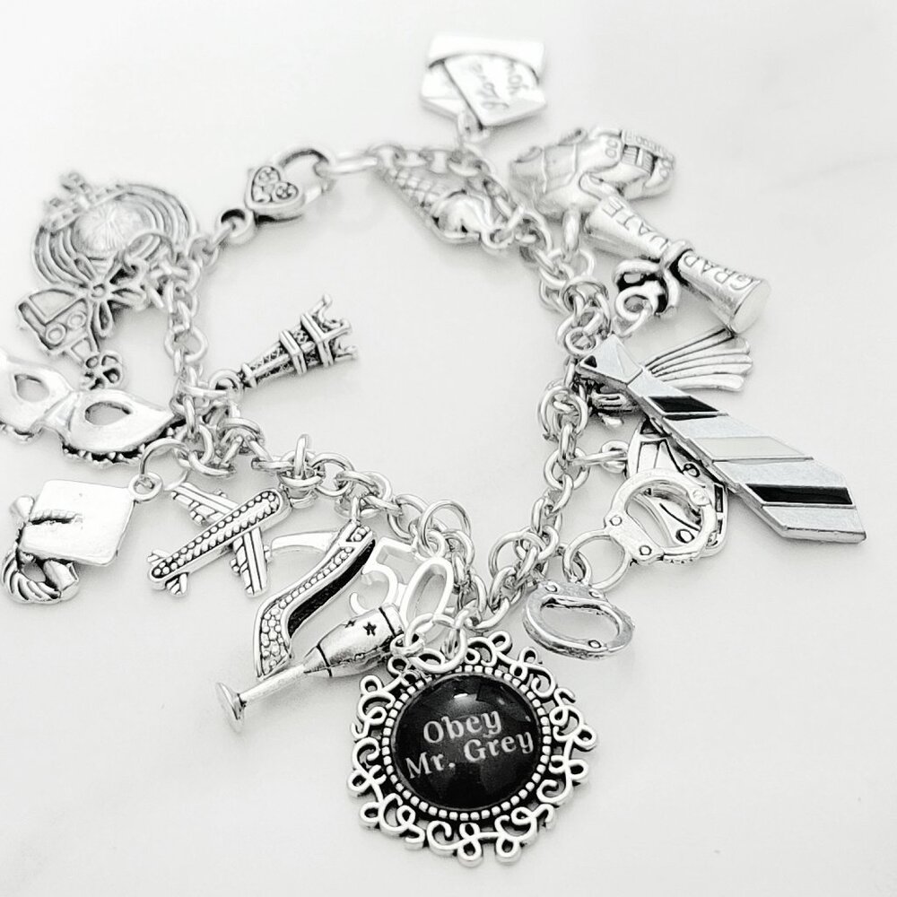 Obey Mr. Grey Charm Bracelet